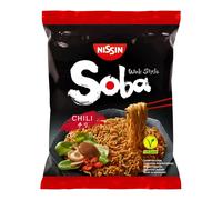 NISSIN - Nouilles soba instantanées en sachet saveur chili 110 g