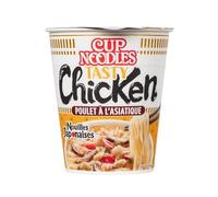 NISSIN - Noulles Japonaises Cup Poulet Gingembre - Nouilles instantanées de 63g pour une expérience culinaire asiatique authentique et délicieuse. - Lot De 4 - Vendu Par Lot