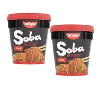 Nissin Soba Chili Nouilles Instantanées De Sarrasin Avec Sauce Au Chili Légèrement Épicée Recette De Fusion Mexicaine Et Légumes - 2 x 92 Grammes (Après Préparation 2 x 180 Grammes)