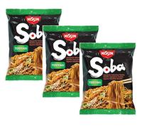 Nissin Soba Noodles Nouilles de sarrasin japonais mince frits avec goût teriyaki - 3 x 110 grammes