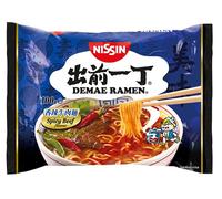 NISSIN Soupe de nouilles instantanées en sachet saveur BOEUF ÉPICÉ 100g Demae Ramen - Marque NISSIN - Expédition France par Bo Time (Lot de 30 sachets)