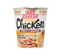 NISSIN - Soupe de nouilles Japonaises Poulet en cup | Savoureux et onctueux | Idéal pour un repas rapide | le pot de 63g | LOT DE 4