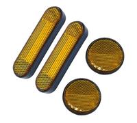 NITAGO Lot de 4 Bandes Réfléchissantes pour, Bande de Signalisation Lumineuse en Polypropylène Résistant à l'usure, Installation Facile, Convient Au, Style C Yellow