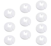 NITAIUN 10 Pièces Colliers de Tuyau de Radiateur Couvercle Blanc Solide Pipe Plastique Décoration Cache Tuyaux Plomberie pour Tuyau de Chauffage D'eau 16 mm Rosace de Radiateur