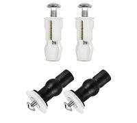 NITAIUN 4 Pcs Abattant WC Fixations Charnières Vis D'expansion pour Couvercle de Toilette Fixation Abattant WC Vis pour Lunette Toilette Ensemble, Pièces de Rechange pour Couvercle de Toilette
