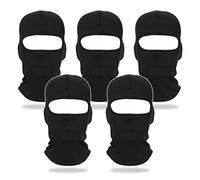 NITAIUN 5 Pcs Cagoules Masque Visage Multifonction Noir Balaclava pour Ski Moto Vélo Cyclisme Escalade Chasse Camping Respirant Léger Protection Contre Les UV et la Poussière Unisexe (5 Pcs)