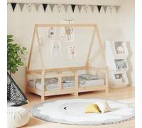 NITCA lit cabane Enfant 70x140, Lit Simple, Lit 1 Personnes, Marron, Bois, 145,5 x 75,5 x 137 cm
