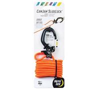 Nite IZE CamJam SlideLock Tendeur de Cordon et paracorde de 3 m avec Fermeture à Traction et Levier de dégagement Rapide, Limite de Charge de 45,4 kg, Convient aux Cordons de 2 à 5 mm, Taille S