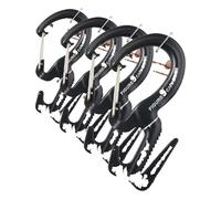 Nite IZE Carabiner Figure 9, L, NI-C9L-02-01 Gris-Noir