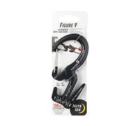 Nite IZE Carabiner Figure 9, L, NI-C9L-02-01 Gris-Noir