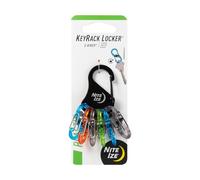 Nite Ize Mousqueton porte-clés KLKP-01-R3 inox + 6 S-clips colorés (noir/turquoise/orange/gris/vert)
