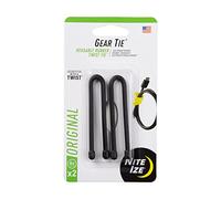 NITE IZE GEAR TIE 6" BLACK 2PK