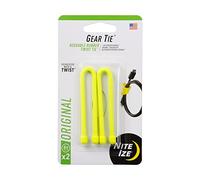 Nite Ize Gear Tie 6 - Yellow de 2 PK Serre-câbles, Jaune Fluo, S/6 "