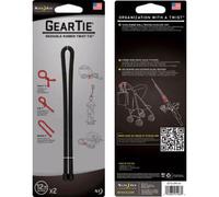 Nite Ize Gear Tie Original, réutilisables en caoutchouc Twist Tie, noir, 12"
