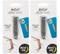 Nite Ize Hipclip léger en acier inoxydable adhésif universel Clip (2-Pack)