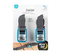 Nite Ize, Inc. CJWR6-09-2R6 Nite IZE CamJam, boucle en alliage de zinc + équipement extra fort, meubles et fournitures, limite de charge de 317,5 kg, sangle de 1,8 m, lot de 2 sangles d'arrimage,