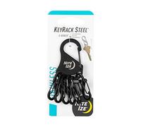 Nite Ize Keyrack Steel S-biner Key Ring 6 Units Noir