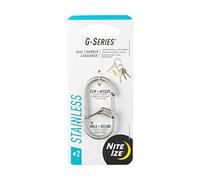 NIte Ize Mousqueton double pour adulte G-Series - Argenté - Taille 2