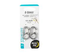Nite Ize Mousqueton G-Series G1 double chambre inox Lot de 2 Argent