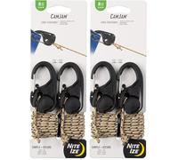 Nite Ize NCJ-25-2R3 CamJam Lot de 4 tendeurs de Cordon en Plastique Noir