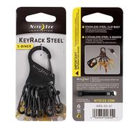 Nite Ize Porte-clés Keyrack Steel S-biner KRS-03-01 6 unités Noir