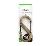 Nite Ize S-Biner Mousqueton Double Taille 4 en Plastique résistant Coyote