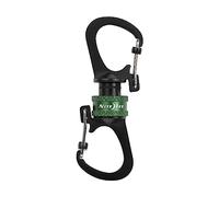 Nite Ize SlideLock Mousqueton double verrouillage magnétique à 360 degrés - S-Biners avec collier à visser - Mousqueton magnétique pour clés, accessoires de camping et plus encore - Olive