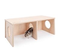 Niteangel Abri Secret pour Hamster avec 2 Chambres et Jouets de Tunnel à Explorer (S)
