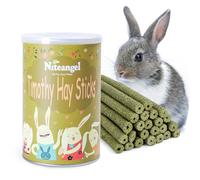 Niteangel Bâtonnets de foin Timothy naturels, tige molaire Timothy pour lapins, chinchilla, cochons d'Inde et autres petits animaux (Timothy Hay)