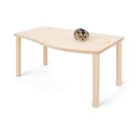 Niteangel Plate-forme de jeu en bois pour hamsters nains, hamsters syriens, gerbilles, souris, dégus ou autres petits animaux de compagnie … (couleur bois, vague - hauteur 7")