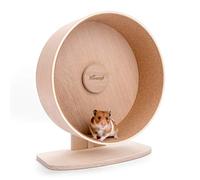 Niteangel Roue d'exercice en Bois pour Hamster : Roue silencieuse pour Hamster, Gerbille, Souris et Autres Petits Animaux de Compagnie de Taille similaire (L)