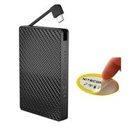 Nitecore Batterie externe de poche 10 000 mAh, double ports USB-C de 10 000 mAh pour téléphones, lampes de poche et lampes frontales avec câble USB-C intégré