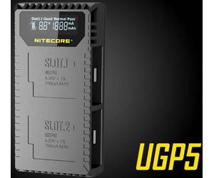 NITECORE Chargeur Double avec Ecran LCD pour GoPro Hero 5