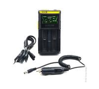 Nitecore - Chargeur Li-ion/Lifepo4/NiMH NITECORE D2 pour 2 accus 18650/18350/16340/26650/14500...-Nitecore