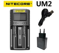 NITECORE-Chargeur USB UM2 Touristes-SlOT QC Intelligent LYuitry Global Insurance articulation ion AA 18650 20700 26500 26650 - Type UM2 with EU Plug