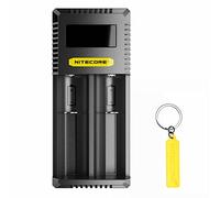 Nitecore Ci2 Chargeur de batterie intelligent USB-C QC/PD à double fente pour Li-Ion/Ni-MH/Ni-Cd/IMR 14500 16340 18350 18650 20700 21700 AA AAA avec étiquette NITECORE