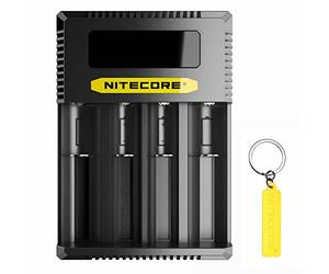 Nitecore Ci4 Chargeur de batterie intelligent USB-C QC/PD 4 emplacements pour Li-Ion/Ni-MH/Ni-Cd/IMR 14500 16340 18350 18650 20700 21700 AA AAA avec étiquette NITECORE