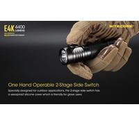 Nitecore E4K Lampe Torche LED Ultra Puissante - 4400 Lumens 211 M - Lampe LED Rechargeable - IP68 Étanche [Batterie Nitecore Rechargeable USB-C Incluse]