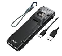 Nitecore EDC23 Saber Lampe de poche ultra fine EDC 2500 lumens avec câble de charge USB C Eco-Sensa