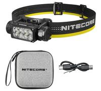 Nitecore HC65 UHE - 2000 lumens, 3 Sources de lumière, lumière Rouge, USB-C, avec Batterie Li-ION NL1840HP, Sac