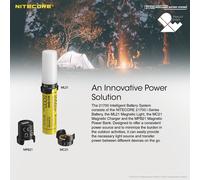 Nitecore Lampe de camping Batterie 21700 NL2150HPi 5000 mAH Set II Lampe LED