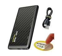 Nitecore NB Plus Batterie Externe 10 000 mAh, Ultra légère et Fine, Ports USB-C et USB-A pour téléphones, iPad et Plus Encore, Chargement Rapide 5 V/3 A QC PD