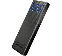 NiteCore NC-CARBO10000G2-BL Powerbank (batterie supplémentaire) 10000 mAh Pass-Through Charging Li-Ion bleu, anthracite-gris