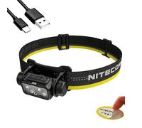 Nitecore NU43 Lampe frontale rechargeable, 1400 lumens USB-C brillante et légère pour camping, course ou travail, avec lumière focale, lumière d'inondation, lumière rouge, avec autocollant Nitecore