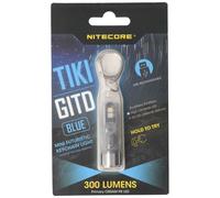 Nitecore TIKI GITD, Glow in the dark, avec LED UV, lampe porte-clés, lampe porte-clés rechargeable, bleu