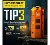NITECORE TIP3 EDC Lampe porte-clés 720 lumens Mini lampe torche rechargeable USB-C Températures de couleur multiples 30g Ultra légère