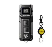 Nitecore TUP2 MCT Porte-clés intelligent à trois températures de couleur avec lampe de poche EDC 1200 lumens Noir classique