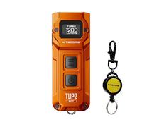 Nitecore TUP2 MCT Porte-clés intelligent à trois températures de couleur EDC 1200 lumens rétractable (alliage orange)