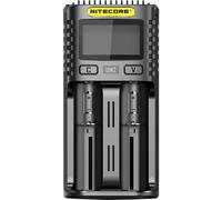 NiteCore UM2 Chargeur de piles rondes LiFePO4, Li-ion, NiCd, NiMH 10440, 14500,