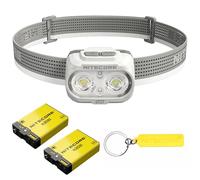 Nitecore UT27 MCT Pro Lampe frontale légère avec IRC élevé, trois températures de couleur, 2 piles HLB1500, étiquette (gris)